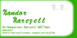 nandor marczell business card